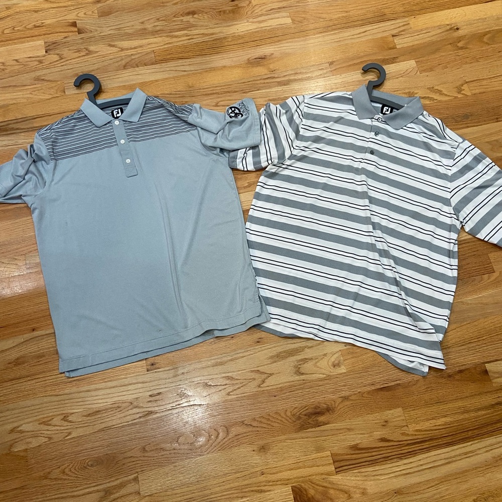 2 Footjoy size XL golf polos microfiber